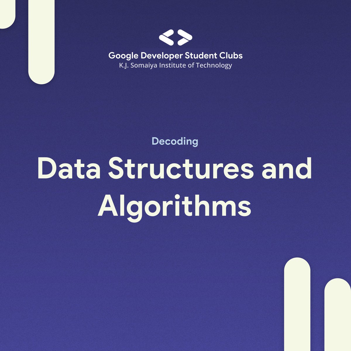 gdsckjsit's tweet image. Join us with the exciting journey of decoding data structures and algorithms! ✨
#codedecode
#DSA #gdsc