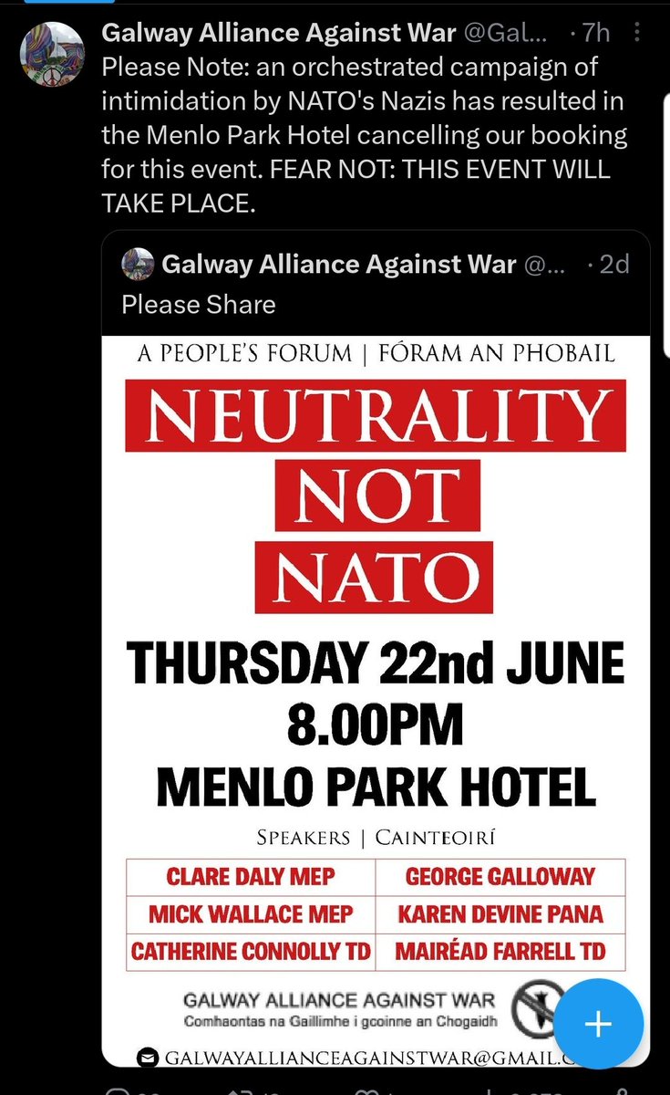 Well done everyone on getting this shitshow cancelled, aparently were all NATO Nazis now