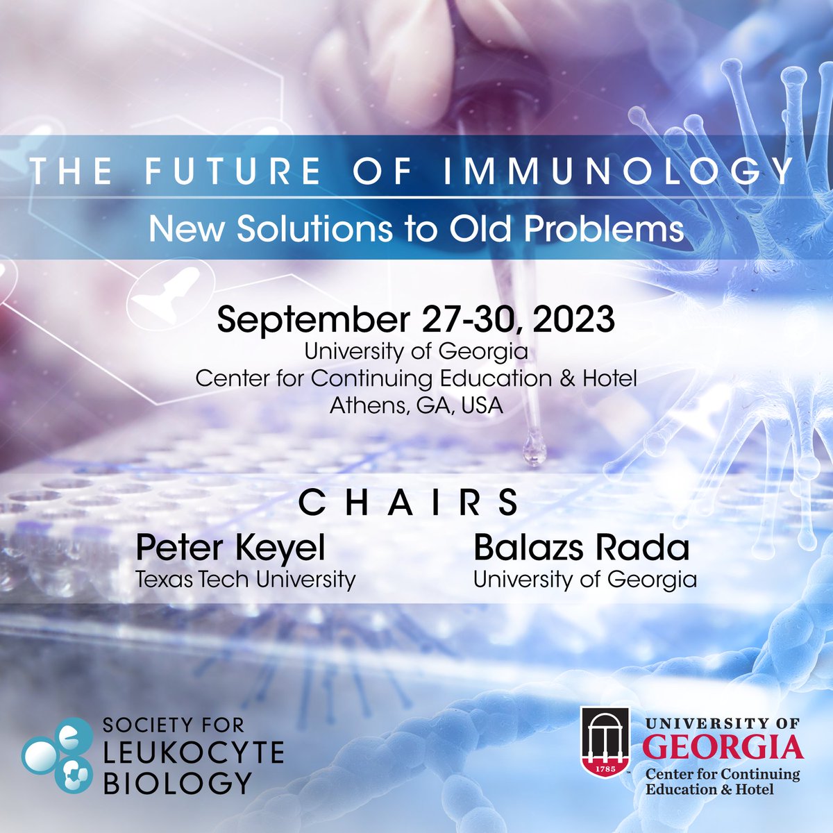 leukocytebiol's tweet image. Registration, Abstract, and Award systems are open for SLB 2023! Join us September 27 - 30, 2023 at the UGA conference center in Athens, GA, U.S.A.  This is a great opportunity to present your research and network with colleagues!

Abstract and Award Deadline is June 16th!