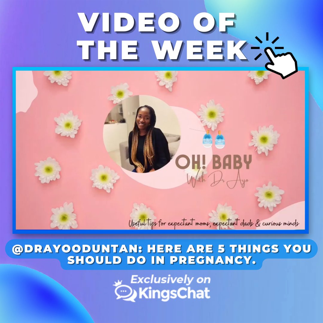 KingsChat_'s tweet photo. 🌟Video Of The Week 🌟

Recognising a wonderful video on the KingsChat App! Congratulations @drayooduntan 🥳

Check out the posts on KingsChat, available for download at https://t.co/7rPZ6pL2e6 or via the App Store and Google Play Store 🌟

#KingsChat #tips #mother #baby #doctor https://t.co/hzJ8RCsC7Z