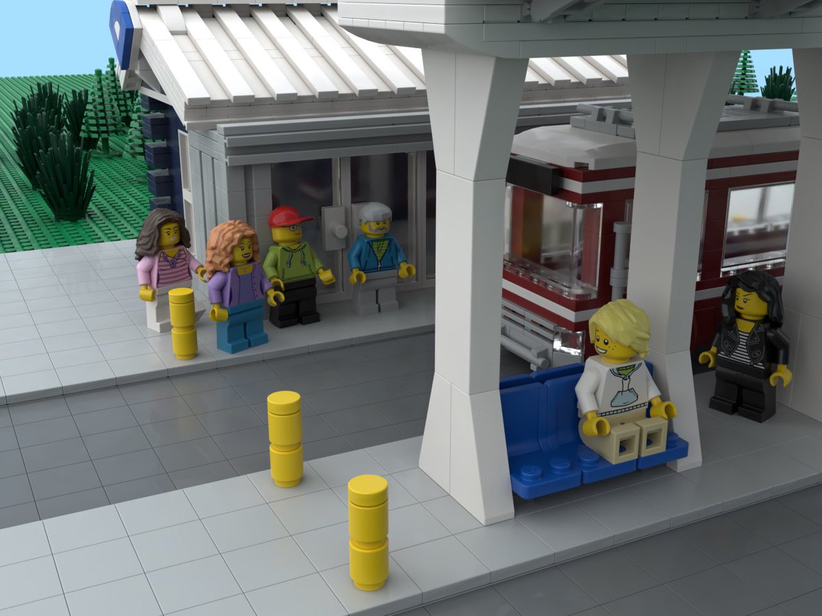 LEGO Modern City Bus Station - almost 2,000 Pieces. What should I make next for the LEGO City?