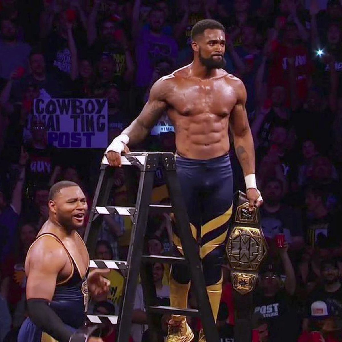 6/1/2019

The Street Profits won the vacant NXT Tag Team Championship in a Ladder Match at TakeOver XXV from the Webster Bank Arena in Bridgeport, Connecticut.

#WWE #WWENXT #StreetProfits #OneyLorcan #DannyBurch #UndisputedEra #ForgottenSons #LadderMatch #NXTTageTeamChampionship