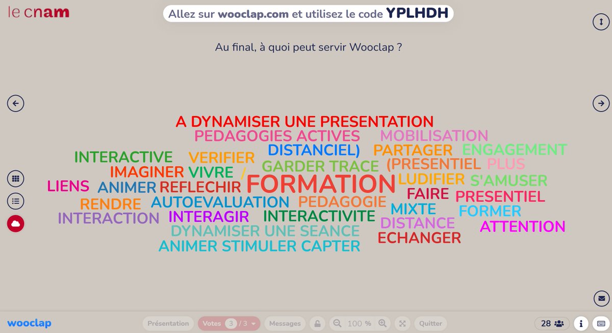 Enseignants du <a href="/LeCnam/">Le Cnam</a>, connaissez-vous Wooclap ? savez-vous que vous pouvez y accéder directement sur Moodle et l'utilisez gratuitement ? Non ?
Allez vite lire ce retour d'expérience d'Aline BOSSARD, enseignante au Cnam, qui va changer votre vie !😉
 living-lab.cnam.fr/3rnt