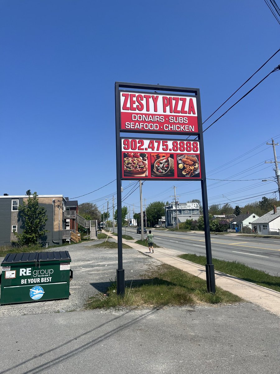Zesty Pizza (477 Herring Cove Rd)

Zesty might not be the besty name as there ain’t no spice 

1/4 size
Below avg pepp
Standard soft crust
Standard Cheese &amp; Sauce
$6 with a pop

It’s a spot in HRM with pizza! Not reinventing the pizza wheel here. 

Rating: 5/10