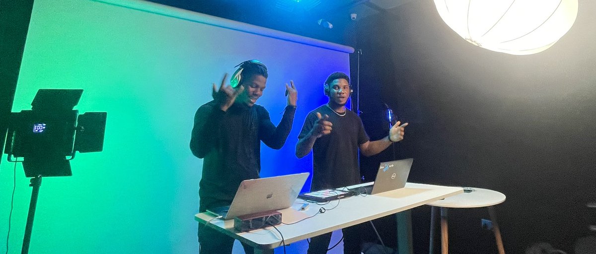 studiopapayas's tweet photo. Today’s setup w/@mr_fikayo @omeizamusic Super dope creatives in music! https://t.co/Jgvn09J91d