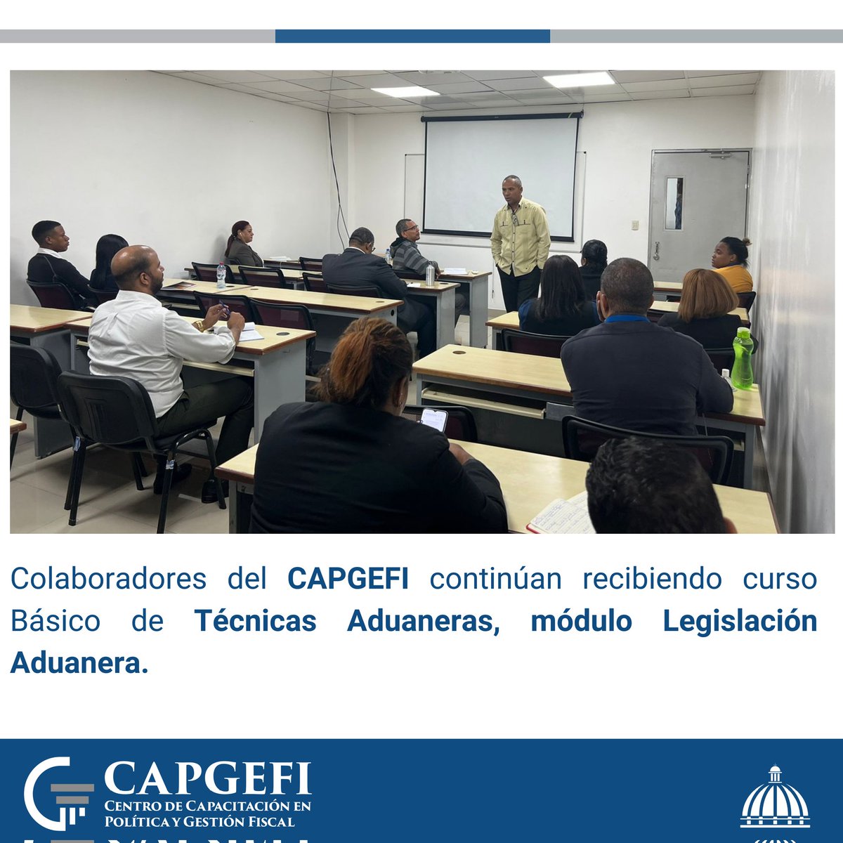 CAPGEFIRD's tweet photo. Colaboradores del #CAPGEFI continúan recibiendo curso Básico de Técnicas Aduaneras, módulo Legislación Aduanera.
Al finalizar el módulo, los participantes estarán en la capacidad de comprender la conformación de la estructura básica en la que se ejecutan estas actividades. https://t.co/yOFFCVydqV