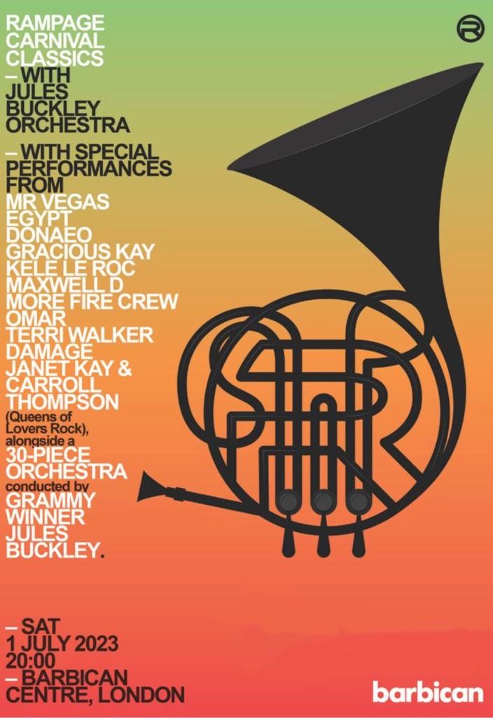 The <a href="/RampageSound/">RampageSound</a>: Carnival Classics with <a href="/julesbuckley/">Jules Buckley</a> Orchestra is getting closer!

Catch the likes of <a href="/Egyptofficial/">Egypt</a>, <a href="/keleleroc/">Kele Le </a>, <a href="/MoreFireCrewUK/">More Fire Crew</a>, &amp; <a href="/queenoflovers/">Carroll Thompson</a> bumping the best party beats, complemented by a 30 piece live orchestra!

🎟️shoobs.com/events/82983/r…