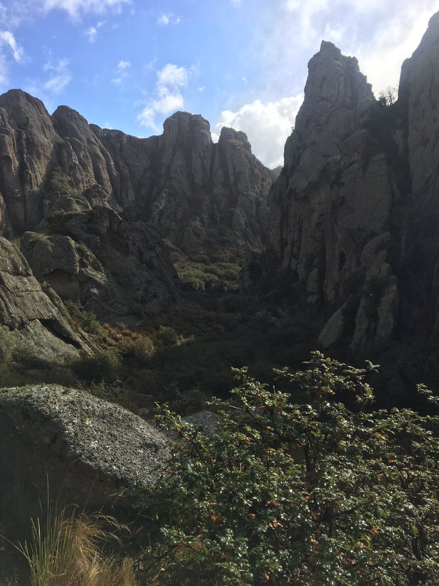 Los Gigantes, where the trails sparkle with mica and the cairns are made of white quartz, where mysterious lights sometimes  dip and bob and a group of women dance on the sides of mountains.