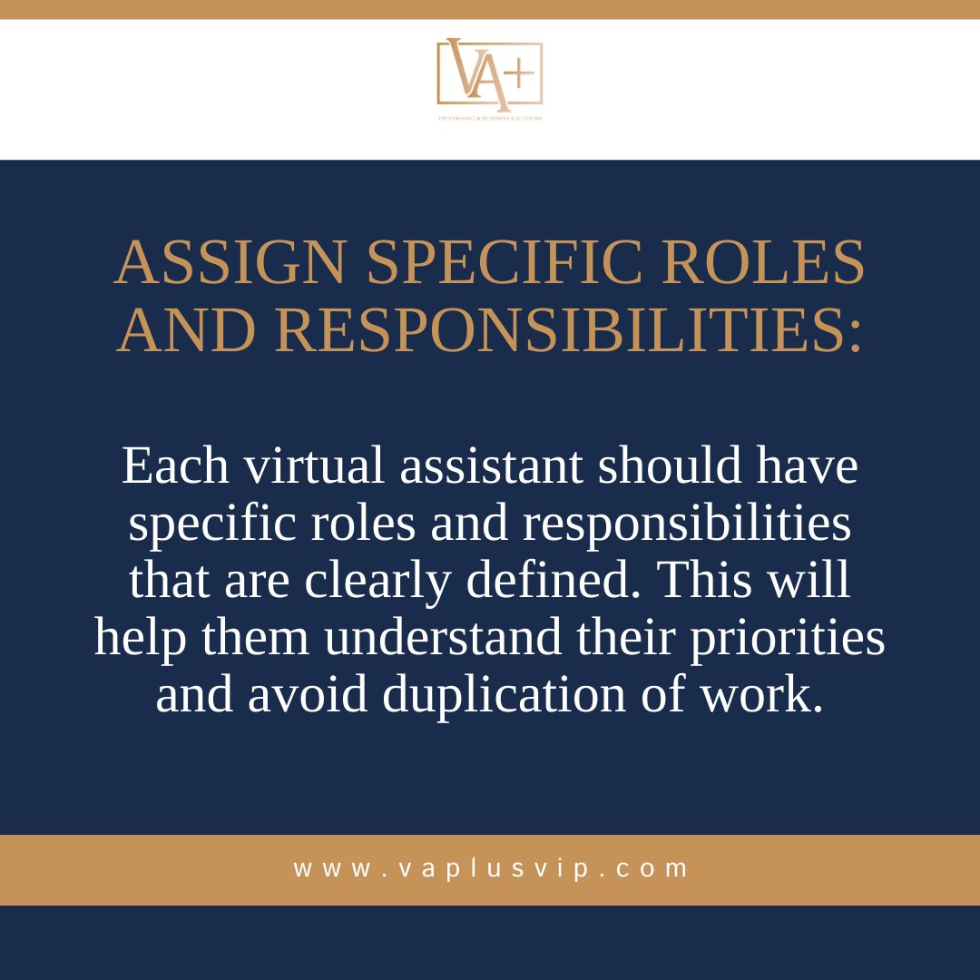 VA Tip of the Day

👉 Assign Roles: Empower each virtual assistant with a unique purpose. This gives them clarity, purpose, and a laser-focused mission.

Bonus: This also lets them take responsibility for their wins, which makes them more invested in your business's success.