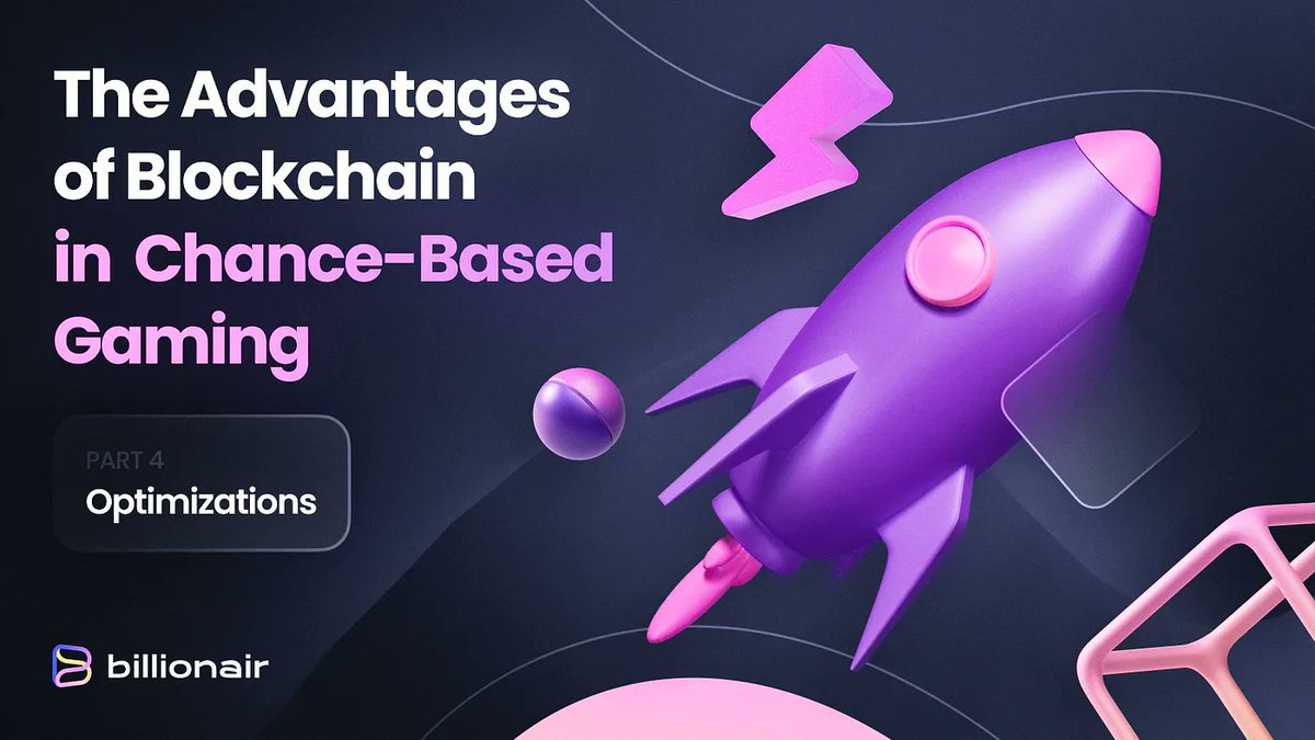 Welcome to Part 4 of our 'The Advantages of Blockchain in Chance-Based Gaming' series, this week we're covering 'optimizations'. 👨‍💻

Let's explore the exciting advancements that have transformed the #blockchain gaming industry. ⬇️

🧵: 1/6