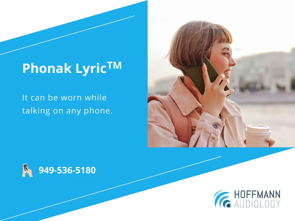 A benefit of Lyric is that you can use any type of phone without the need to connect to Bluetooth. Call us today at 949-536-5180 to talk to our hearing aid dispenser.
buff.ly/3yMbSvR
#LyricHearingAids #HearingAids #HearingCare #HearingAidTechnology #HearingAidStyles