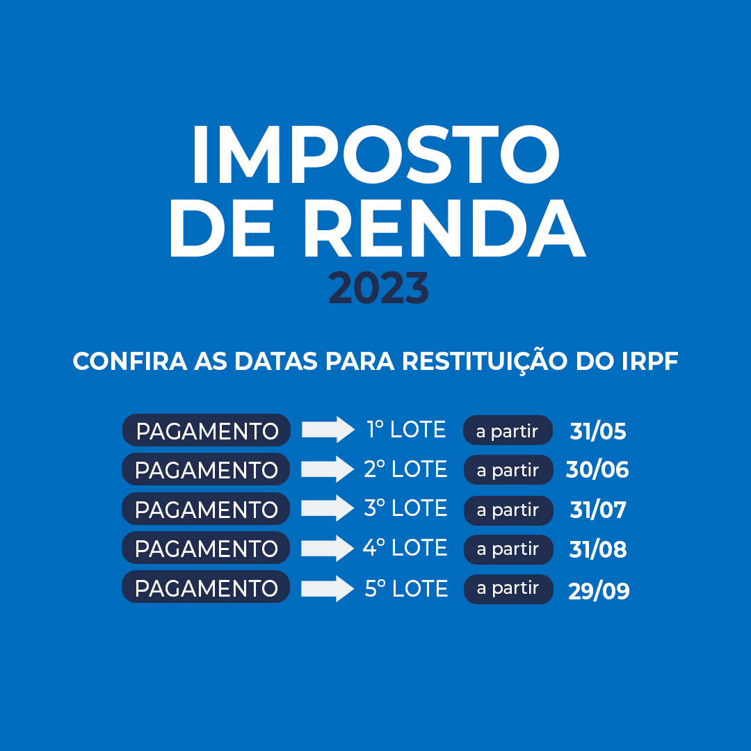 FocusContabili2's tweet photo. Confira as datas para a restituição do IRPF 2023!

#contabilidade #atendimento #online #business #negocios #negocio #empresa #empreendimento #empreendedorismo #produtividade #produtivo #job #juizdefora #contadores #contabilidadejf #jf https://t.co/AJZXtM9RAF