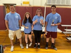 Congratulations to our MS STEM students on our annual Rubberband Racer. Special kudos to winners, pictured below, 1st place Richard Jimenez, second place Mackenzie Slominski, and third place Madison Powell. The winning drive distance was 55’7”.
Thank you Mr. Moran!