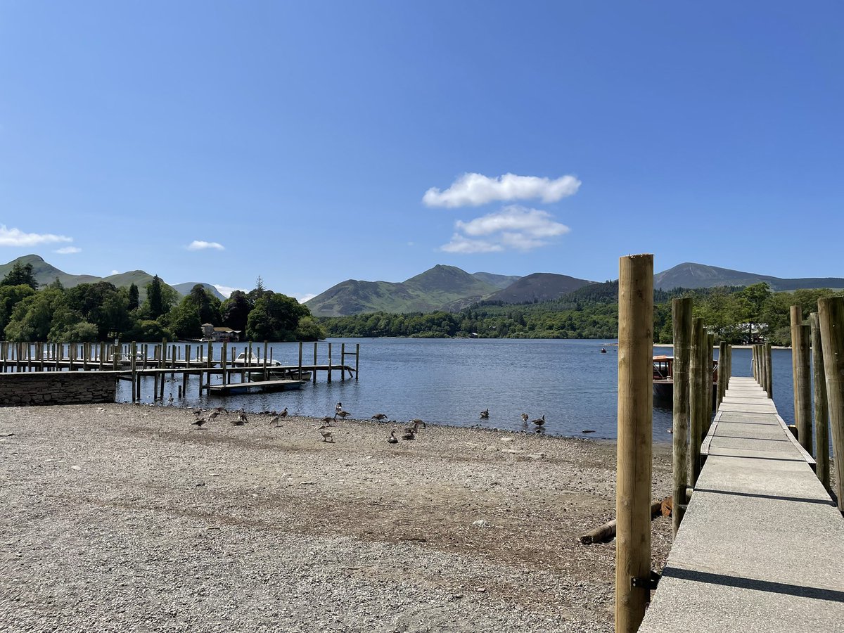 Enjoying the sun on a day off And people say it always rains in the lakes.