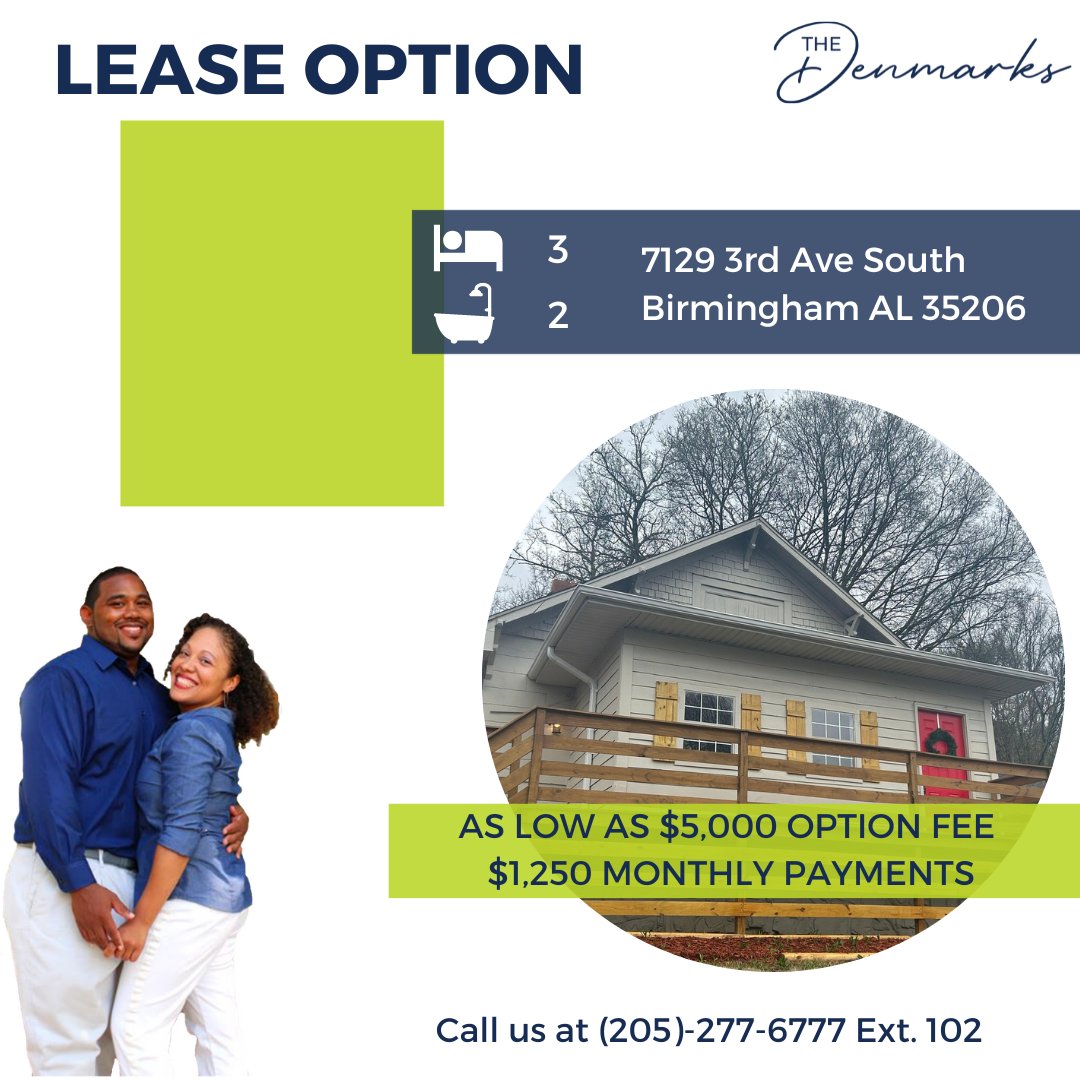 Looking to Lease Options a home? This 3/2 home in the Birmingham area is waiting for you today! Call us now at (205)-277-6777 Ext. 102 #dphomebuyers #denmarkproperties #antonioandashleydenmark #webuyhouses #birminghamalabama #realestate #nicehomes #leaseoptions