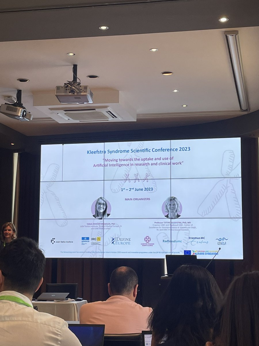 A fabulous day 1/2 of the European #KleefstraSyndrome conference with all things #AI, data &amp; #KS in Ljubljana, Slovenia.