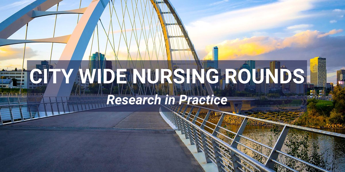 Join us for the last @CityNursRounds before the summer break. This session will highlight examples of nurses in research and practice coming together to tackle clinical issues. Wed, June 14, 2023,  2 pm  
Register here: ow.ly/MkoQ50OB4j3
#NursesWhoLead #NursingResearch