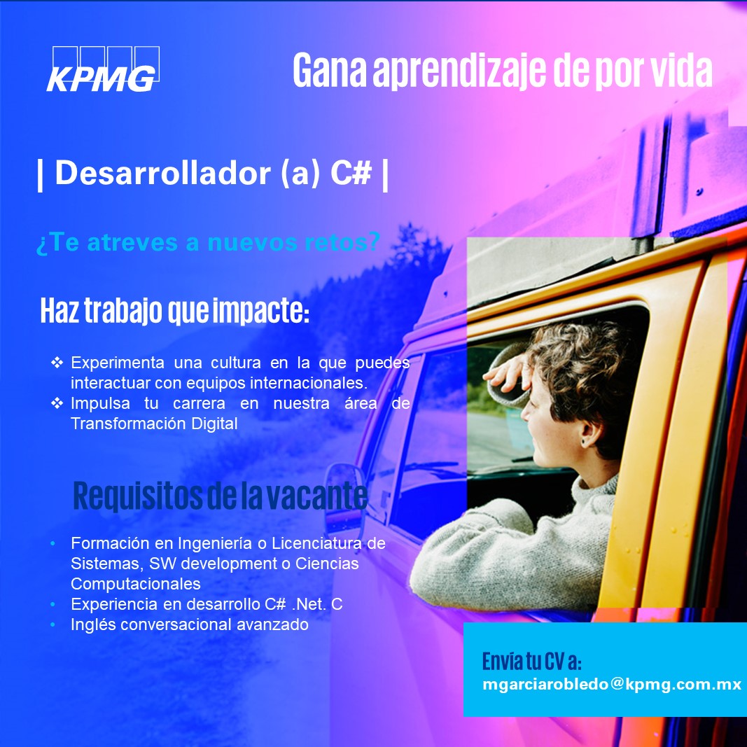 Intégrate al área de Transformación Digital de @KPMG_talento 
@IBERO_mx  @COPSA_Ibero  @IberoVincula  @IberoEgresados