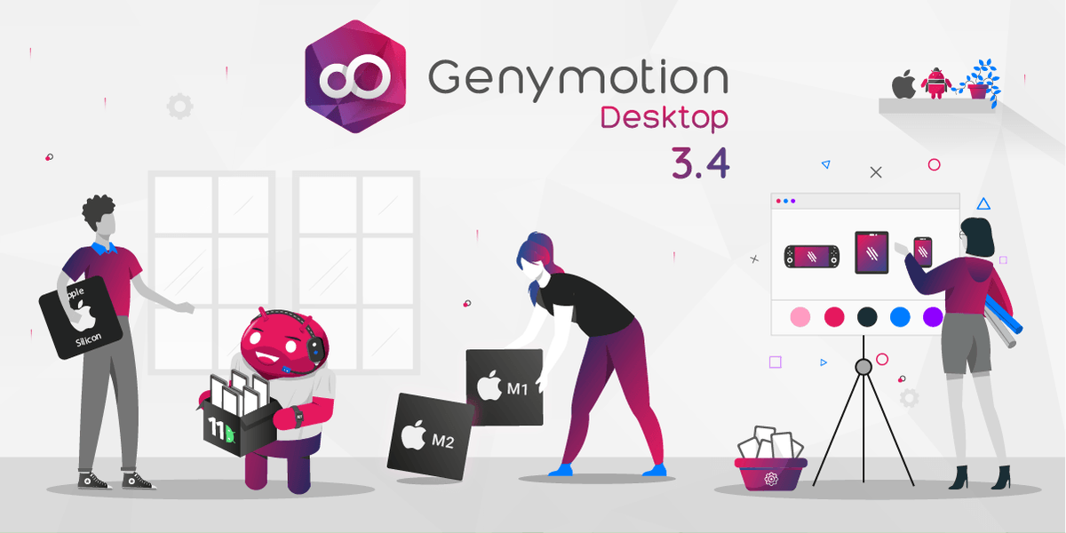 Genymotion's tweet photo. 🎁🚀 Genymotion Desktop 3.4.0 stable is out, with support for mac M1 & M2! #Android #macM1 #macM2 #genymotion
It also comes with new features, such as skins multi-display or developer widget, and many bug fixes.
👉 https://t.co/2lCjzGffyG https://t.co/XR3I2zHz6m