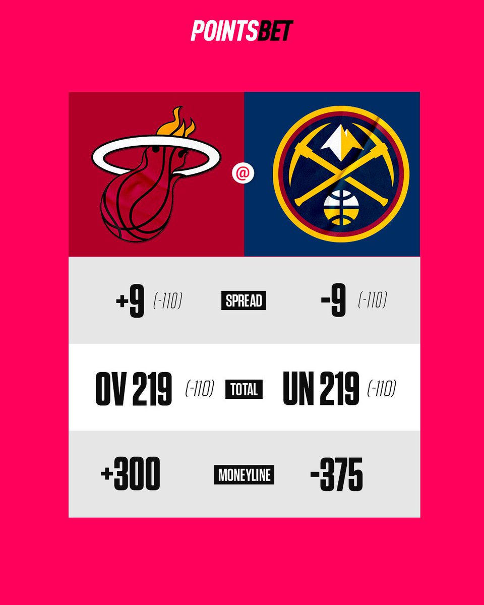 PointsBet Sportsbook on Twitter "Lines for game 1... What bets are you