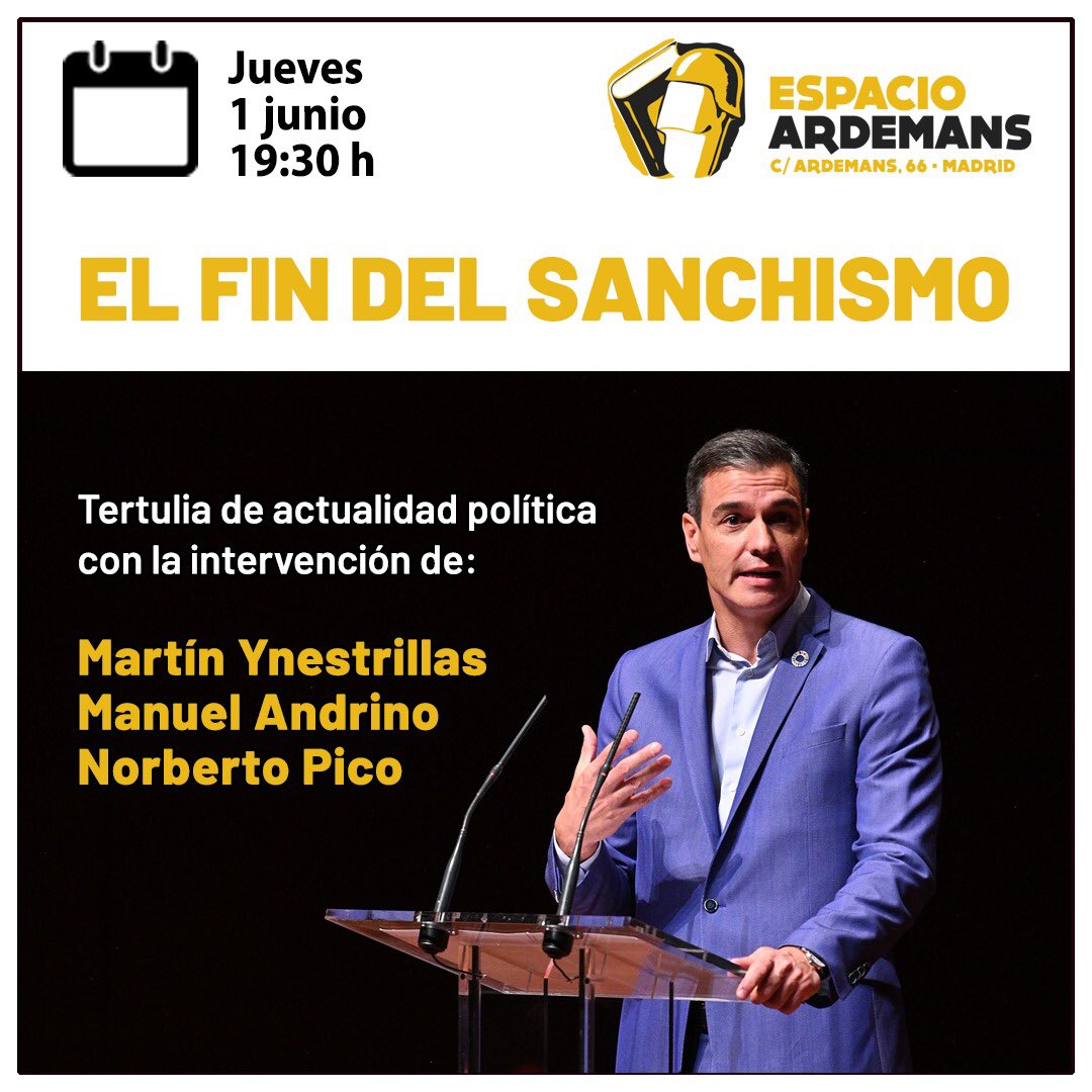 FEdlJONSMadrid's tweet photo. Lloverá esta tarde pero merece la pena acudir a la tertulia política de Ardemans 66, a las 19:30 PM. Mójate por FE-JONS LA FALANGE. Os esperamos. https://t.co/fe4om8EJy5
