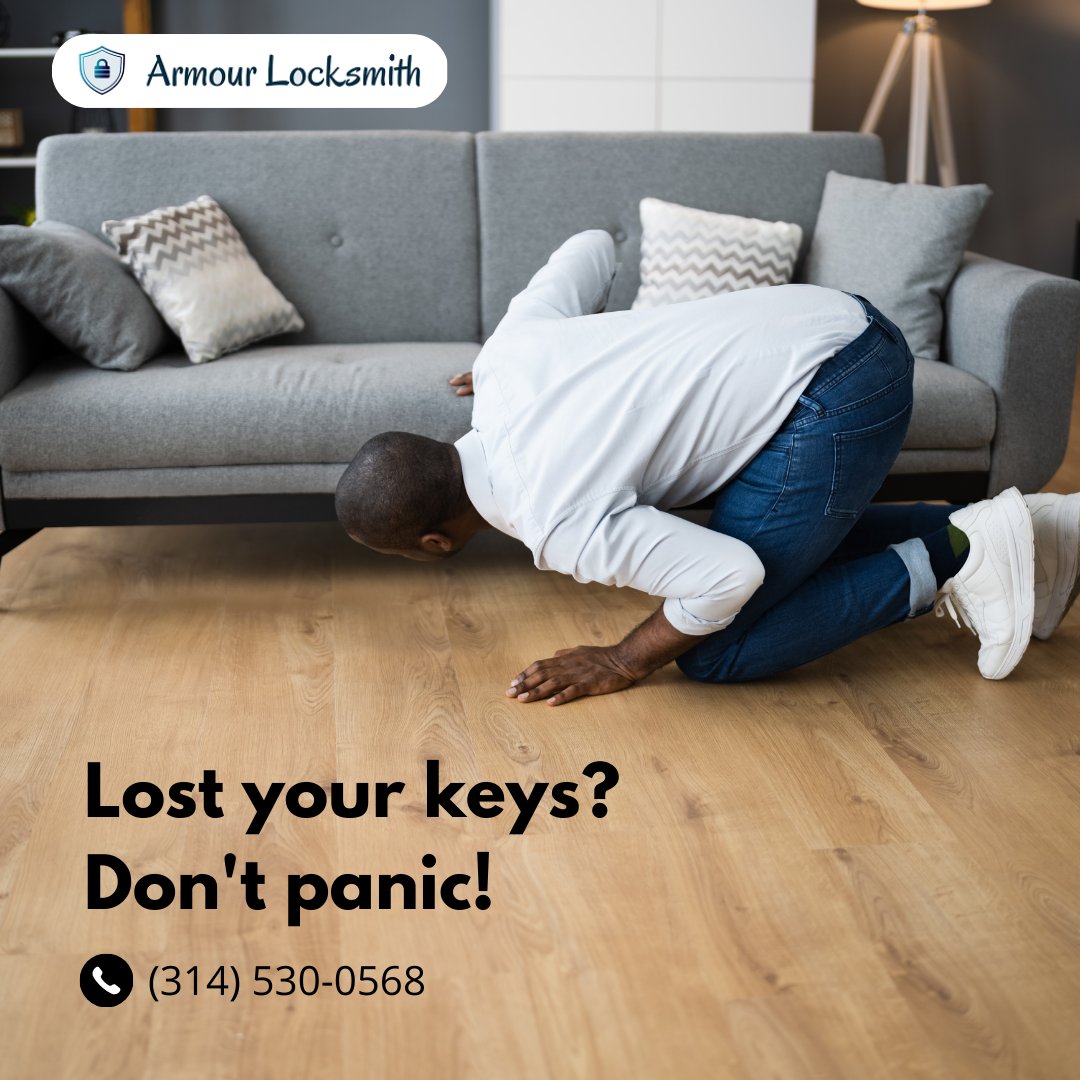 Losing your keys is always a pain, but don't panic!

Armour Locksmith can help you. 

For all locksmith needs call on (314) 530-0568

#autolocksmiths #residentiallocksmith #commerciallocksmith #locksmithserivices  #locksmith #professionallocksmith #lockservices