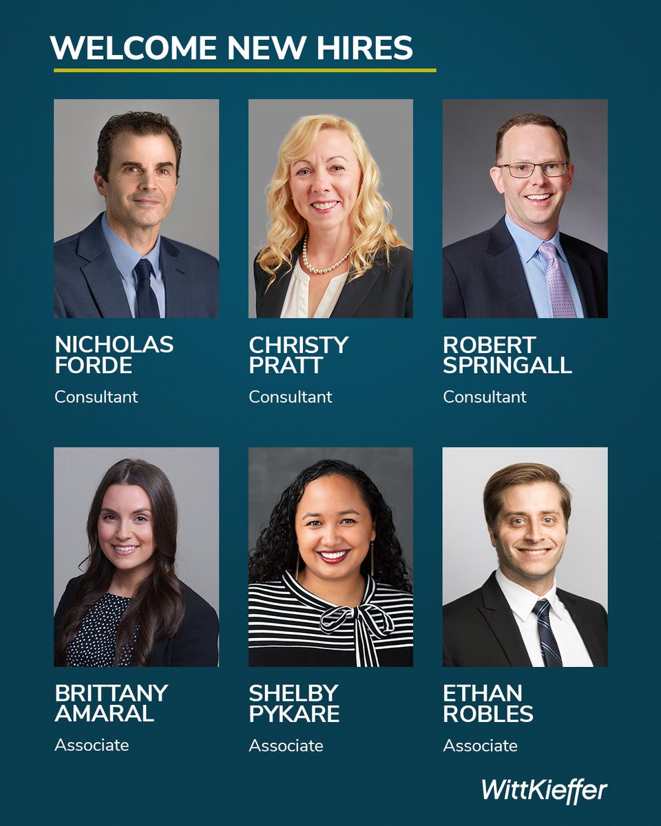 We are pleased to officially welcome six new search consultants to WittKieffer's Professional Search Practice as we continue to expand our capabilities to serve our clients in the Quality of Life Ecosystem. Welcome to WittKieffer! wittkieffer.com/news/wittkieff…

#Impactfulleadership