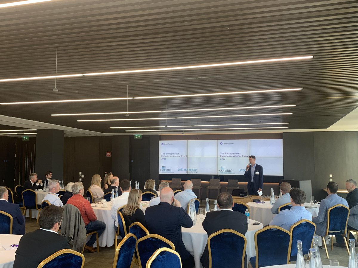 GrantThorntonIE's tweet photo. We're delighted to host the first Entrepreneur Experience Alumni Event 2023, in conjuction with @CorkBIC. https://t.co/Q6TRtKDxcD