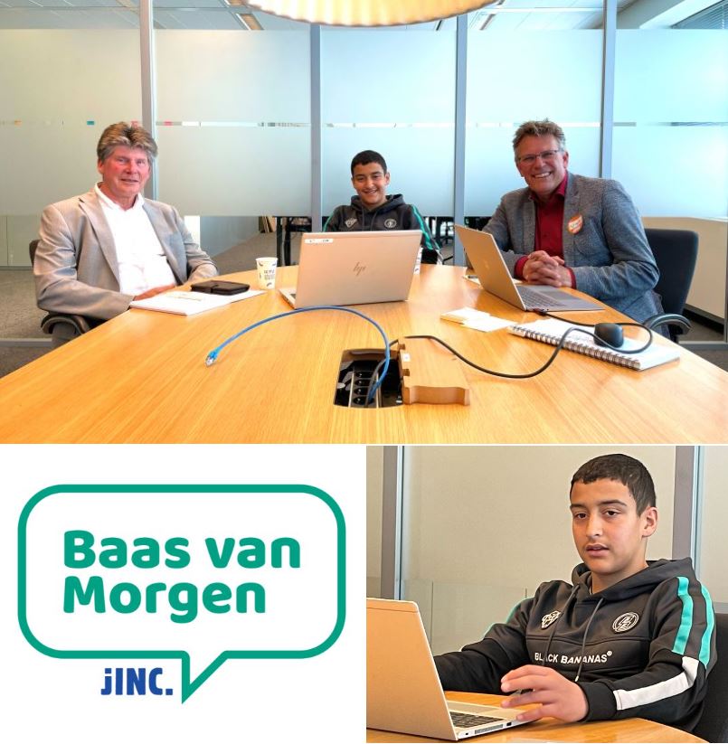 De 14-jarige Yahya nam vandaag als ‘Baas van Morgen’ de stoel over van onze algemeen directeur André Regtop en plaatsvervangend directeur/directeur Advies Wiepke Maljers. 

Yahya  gaf met zijn frisse blik concrete adviezen voor onze website en LinkedIn. #baasvanmorgen