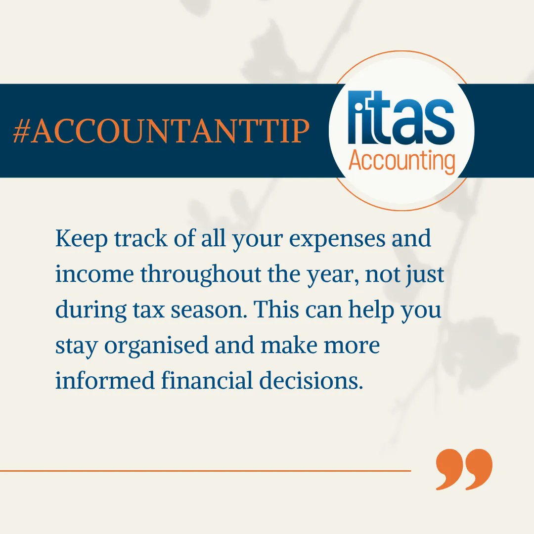 #Thursdaytips #accountanttips #quoteoftheday 
 
Our clients often ask 'What is the main tip or advice you would give?'