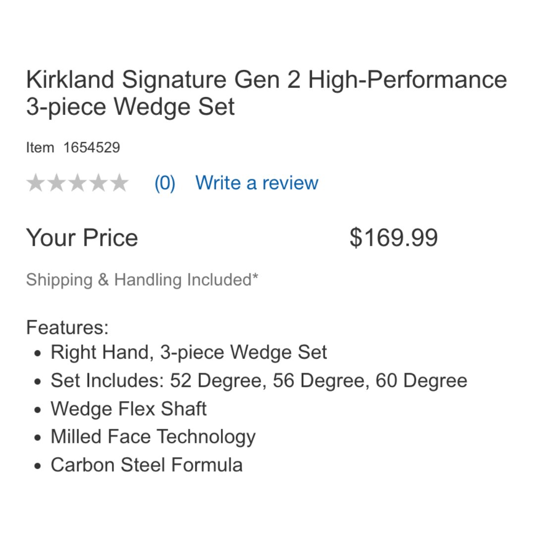 MyGolfSpy's tweet photo. The time has come. 

@Costco just dropped their 2nd Version of THE Kirkland Wedges. 

3 wedges. $169. Got it. 

Just ordered some for testing ;) https://t.co/PsuCtFOQ0s