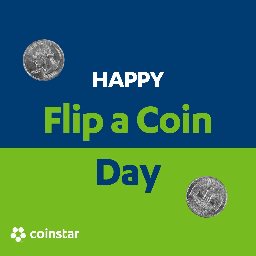 coinstar's tweet photo. 🪙 Heads - Turn your coins into cash!
🪙 Tails - Turn your coins into a NO FEE eGift Card!
What will it be? #FlipACoinDay https://t.co/pxK3OhRkt3