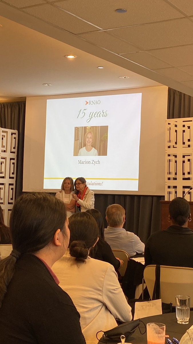 Congratulations <a href="/marionzych/">Marion Zych</a>! It’s so lovely to work with you! <a href="/RNAO/">RNAO</a> <a href="/DorisGrinspun/">Dr. Doris Grinspun 🇨🇦 RN, PhD, FAAN, O.ONT</a> #RNAOStaff #RNAOStaffRetreat