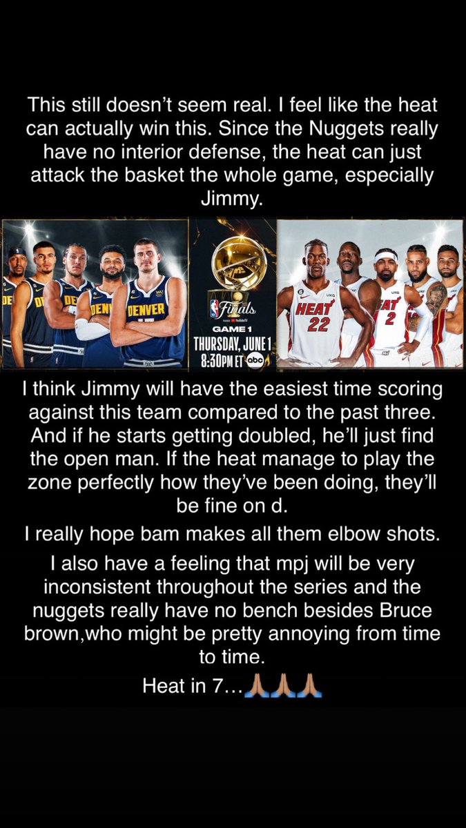 Enman_14's tweet image. Heat in 7! #HEATCulture #NBAFinals #NBA