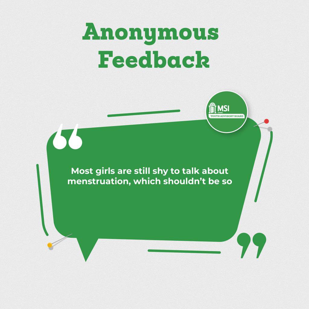 Here are some Anonymous Tales of Young ladies' First Menstrual 🩸 Experiences

Everyone's experience with their first period is unique💫 & there's no right or wrong way to feel about it 

Share your first experience with us😉

#MHDay2023GH #BreakingTheStigma #FirstPeriodStories
