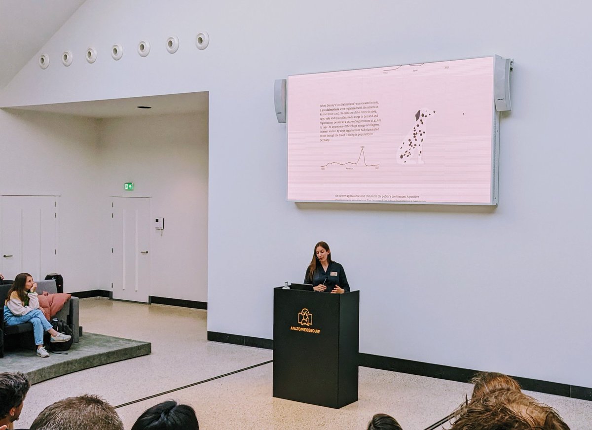 NadiehBremer's tweet photo. Utterly loved this talk from @OliviaFVane at the SHOW conference at @GraphicHunters giving us a behind-the-scenes look at some wonderful interactive #dataviz &amp; narratives she and the team at the Economist have been making. Creative visuals and embracing showing big datasets ✨ https://t.co/IgoXg6z8ia