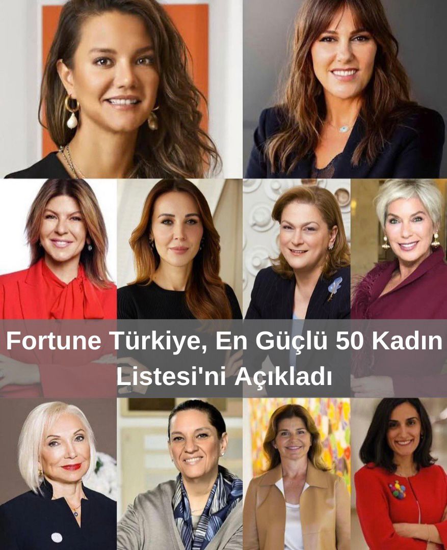 Fortune Türkiye "Türkiye'nin En Güçlü 50 Kadın Listesi"ni yayınladı.

Toplumda ilham verici figürler olarak önemli bir rol oynayan kadın liderleri tebrik ediyoruz.

fortuneturkey.com/basariya-yuruy…