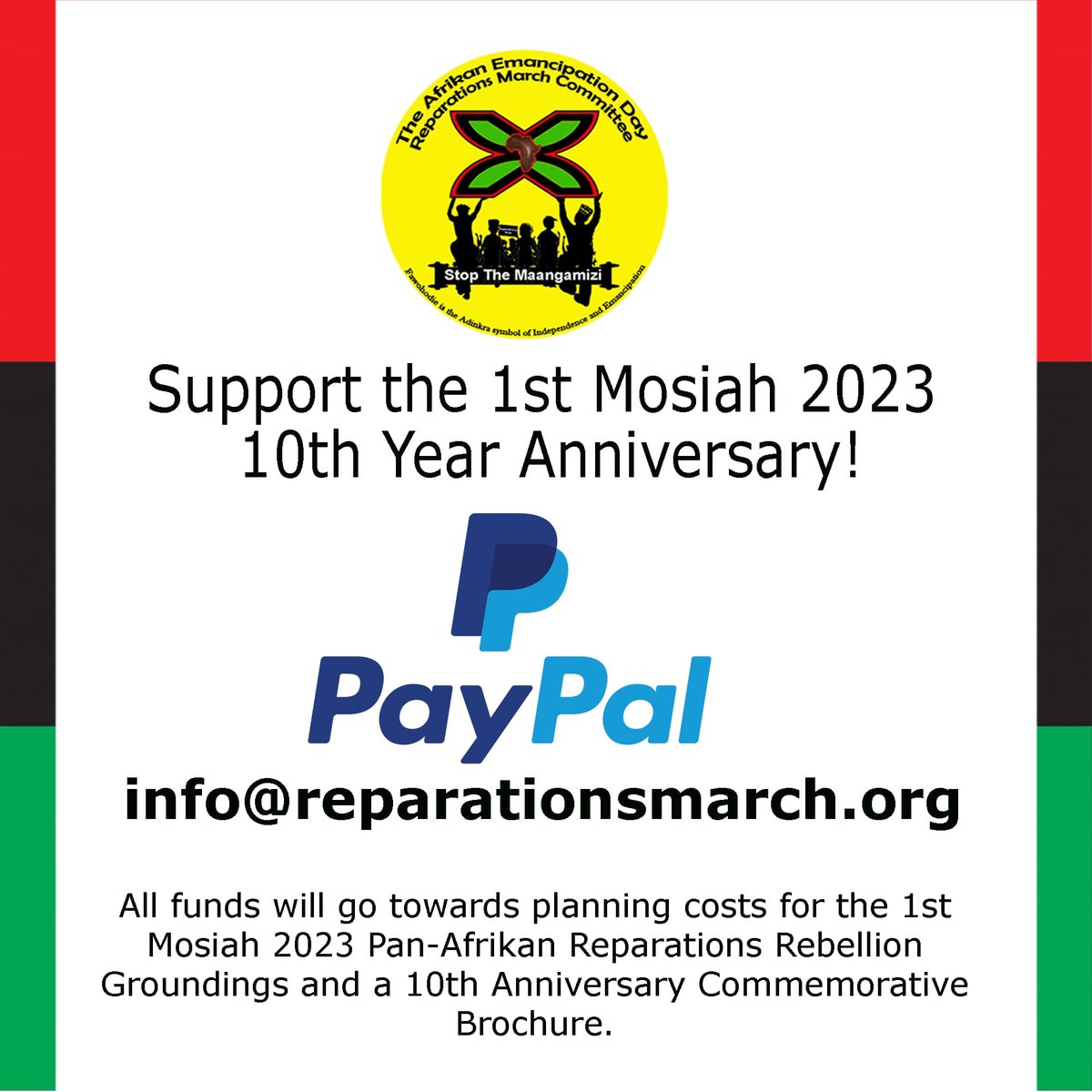 ReparationMarch's tweet photo. If you're unsure what role to  play in the  Int Social Movement for Afrikan #Reparations  365/24-7, then supporting the ongoing work by donating is something you can do in the meantime. Volunteers also needed for 1st Mosiah (Aug) PARRG so pls email info@reparationsmarch.org  RT https://t.co/zV5qBqUpDT