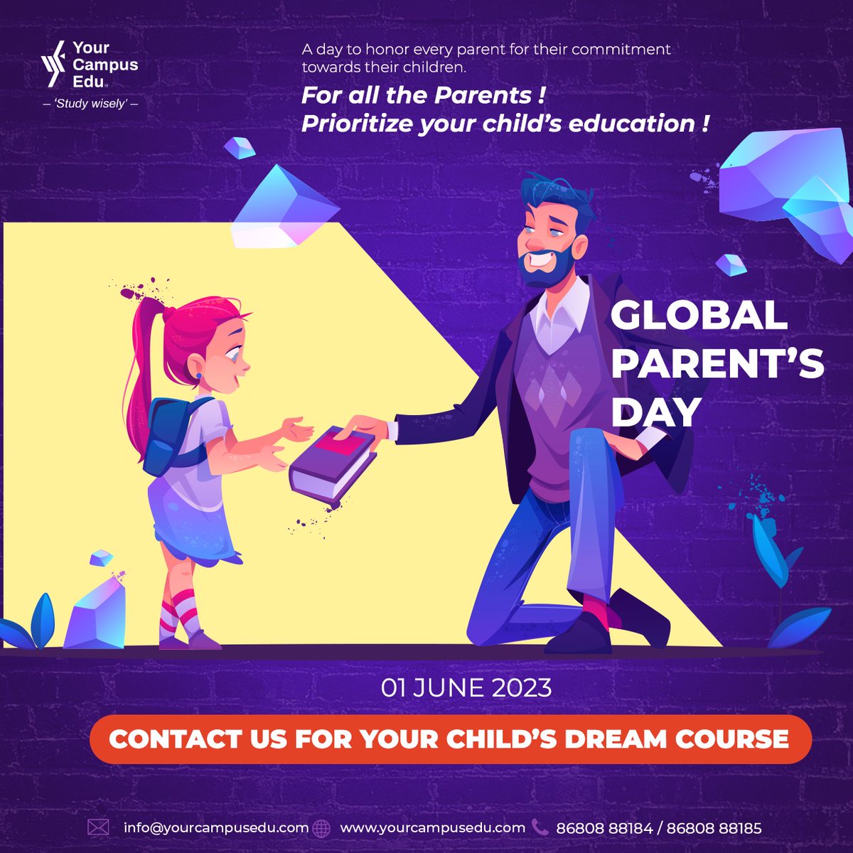 Parents—the ultimate superheroes without capes! 

#mbaadmission #NursingAdmissions #AdmissionsOpen #EngineeringAdmissions #educationalconsulting #educationalconsultancy  #admissionprocess #loanassistance #loanoptions #LoanConsulting #globalparentsday #parentsday