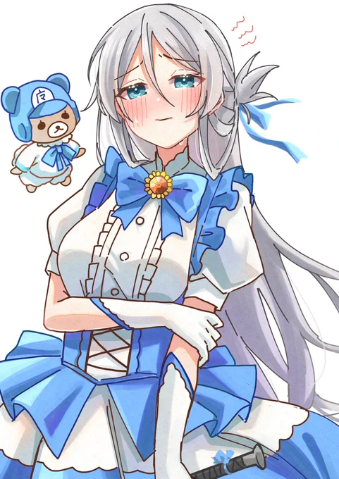 夜桜ゆゆ監督が今日描くのは、魔法少女な衣装のエレナちゃんです!任意でテーマの「照れジト目」も入れてみてください!  #ハチナイイラストお題ったー #shindanmaker 