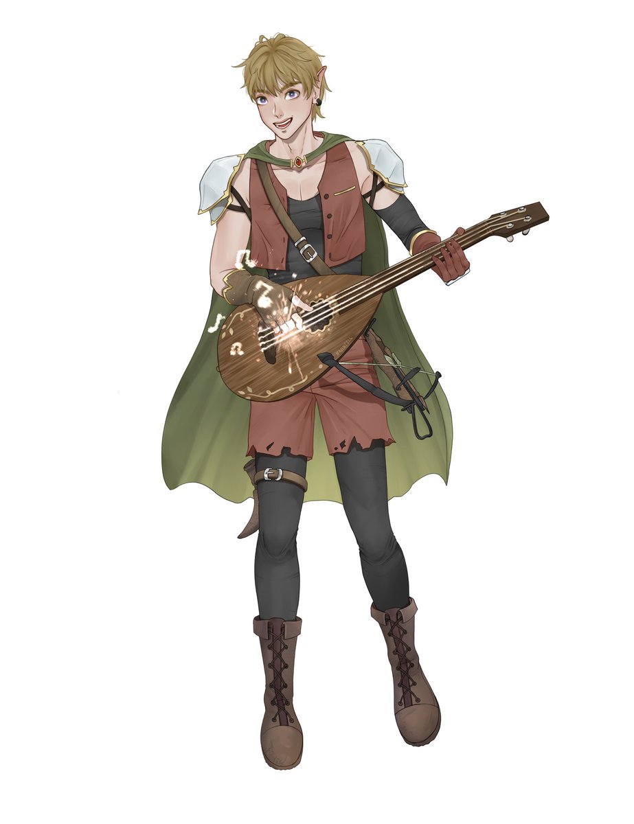 najinteru's tweet photo. Its been forever since I posted, here's my new oc, Kyson the bard! :D 
#illustration https://t.co/jVd3MOsvRa