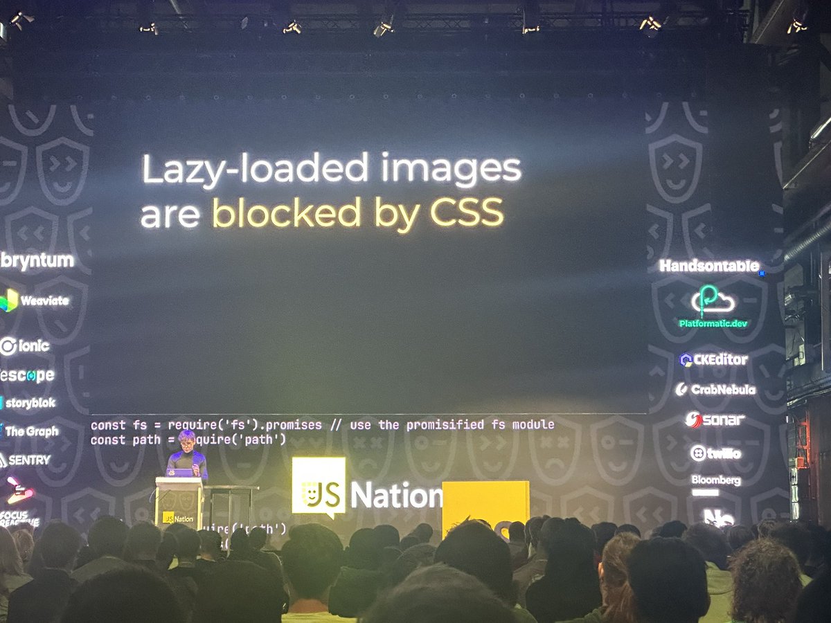 Slide saying “Lazy-loaded images are blocked by CSS”