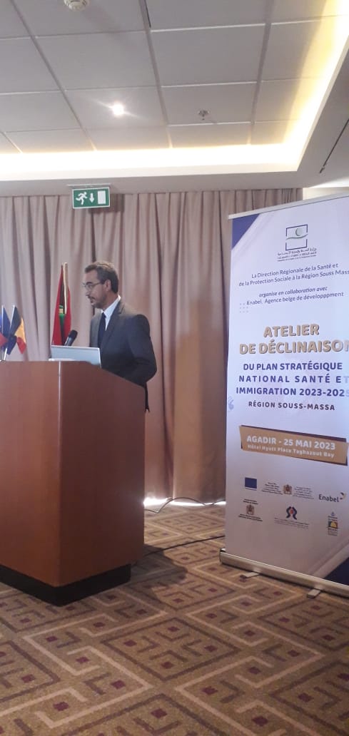EnabelauMaroc's tweet photo. Partenariat 🇲🇦🇪🇺
#DEPOMI
Un Atelier de déclinaison du Plan Stratégique National Santé et Immigration au niveau du #Souss_Massa a été organisé le 25/5 par la Direction Régionale de la Santé et de la Protection Sociale en collaboration avec #Enabel
#enablingchange #MarocUE https://t.co/BzWSVuaW8X