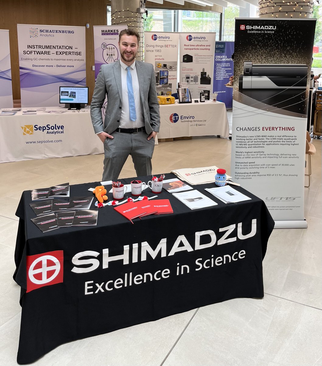 Today we're very pleased to be a part of #EnvChem2023 @UofGlasgow
with this year's theme being 'Chemistry of the Whole Environment'. Come and have a chat with Jonny Mcgeehan and Danny Connolly if you're nearby!  #environment #chemistry #chromatography
