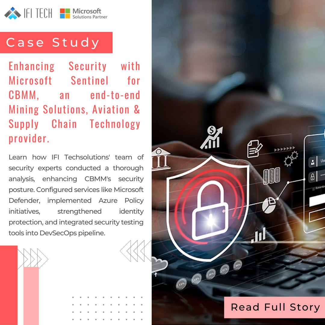 IFITech's tweet image. Learn how IFI Techsolutions strengthened CBMM's security with Microsoft Sentinel.
Head to the link below to read full case study.
ifi.tech/industry/micro…

#IFITech #microsoft #microsoftsentinel #security #casestudy