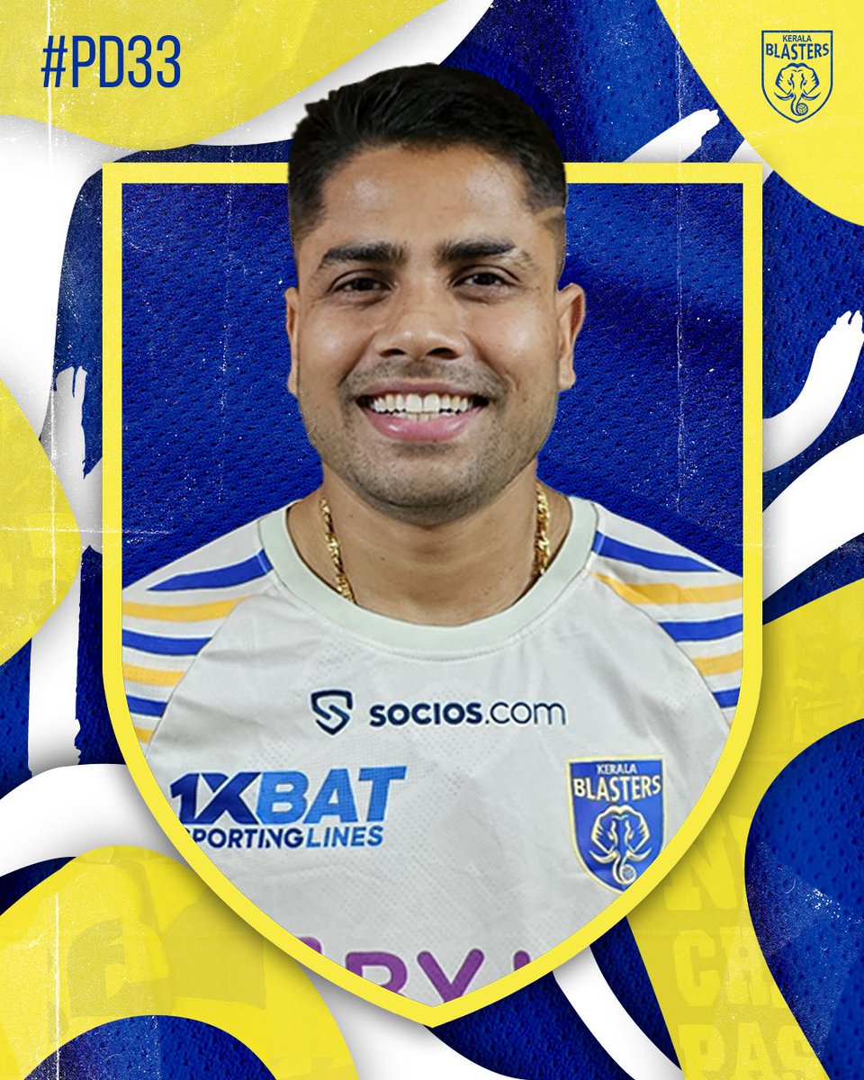 I am delighted to be a part of the @KeralaBlasters family. Eagerly looking forward to the start of an exciting season ahead! 💛 ⚡ #PD33 #KeralaBlasters #KBFC