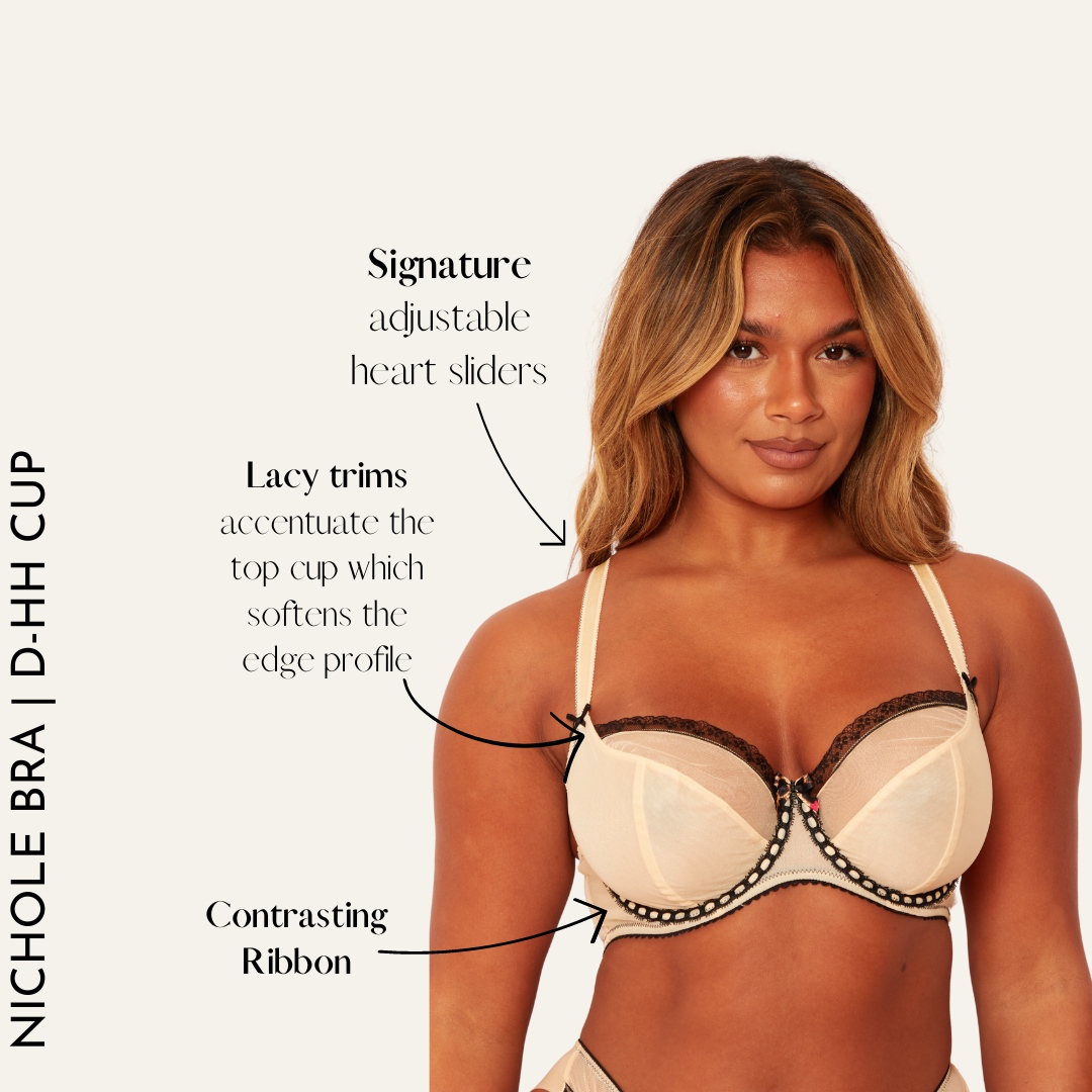 Tutti Rouge on X: Trust us with your bust💖 Let's dive into the details  with 'Nichole' Available in cup sizes (D-HH) Full set:£26 Bra: £18   #Tuttirouge #Underwiredbra   / X