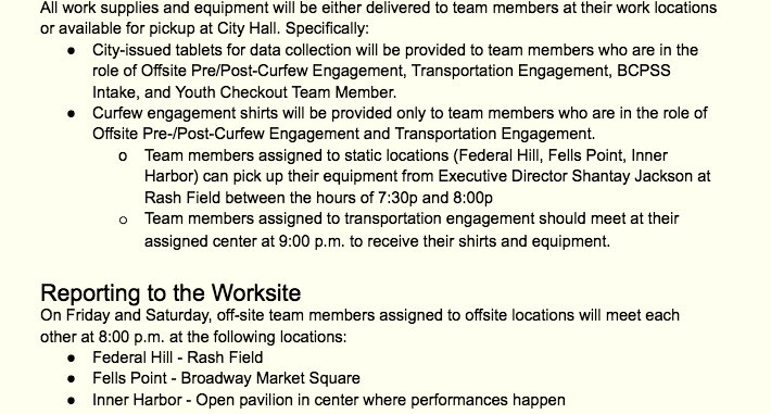BaltimoreBrew's tweet photo. As Baltimore's youth curfew approaches its second weekend, the Scott admin is scrambling to find city employees willing to use their "best judgment" to identify underage teens at 3 locales. https://t.co/EWk8VBtwUq. #Bmorethissummer https://t.co/SlATD7Qz17