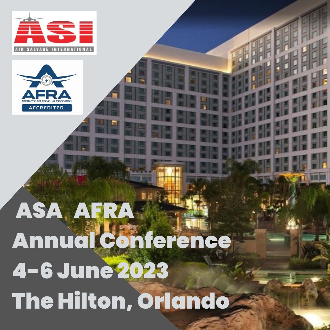 ASI will be attending the ASA/AFRA Annual Conference. This event will provide an opportunity to network with customers and industry colleagues, as well as access to a variety of excellent workshops covering issues that affect the aviation industry. #ASAAFRA #aviationprofessionals