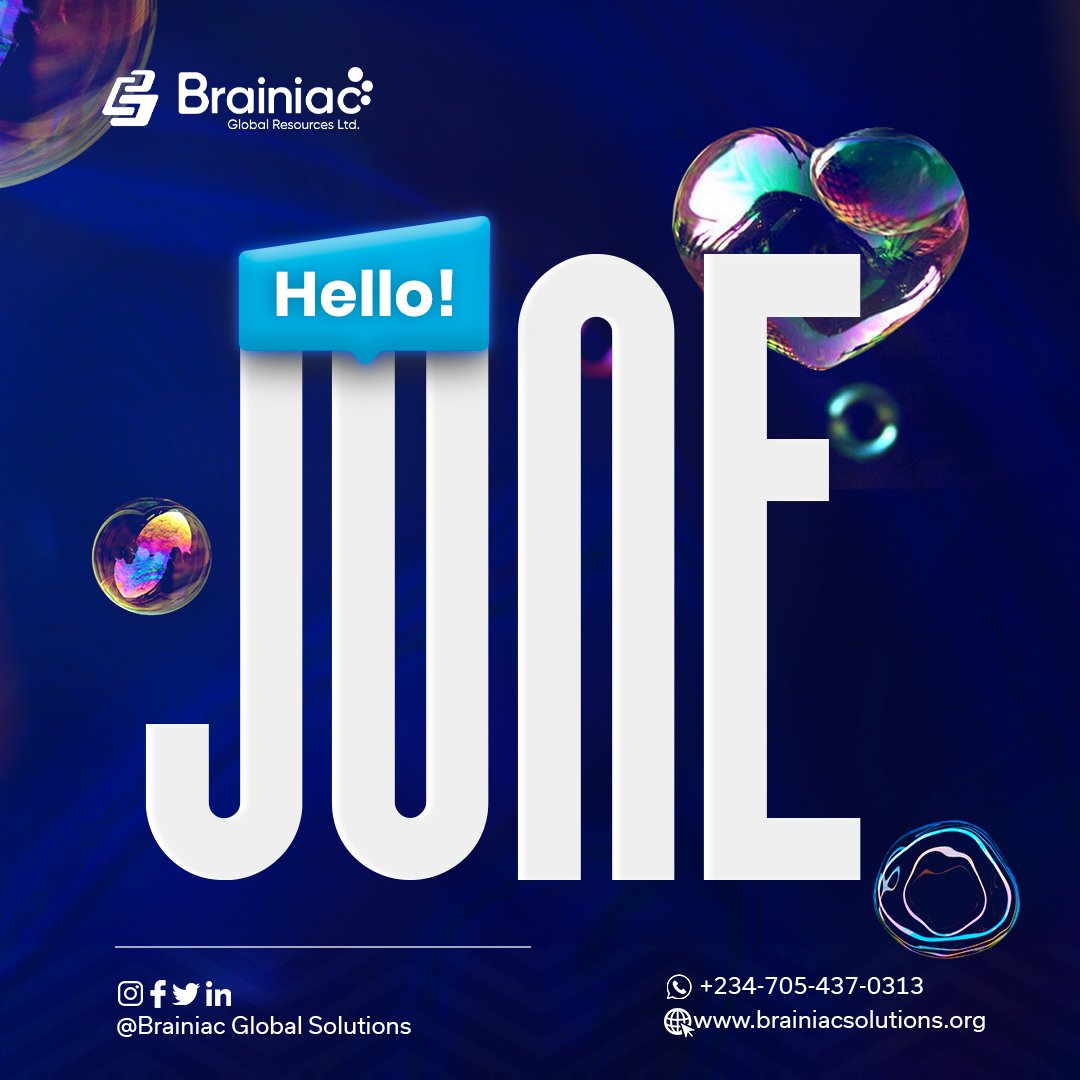 May the month of June be filled with lots of success, blessings, and peaceful moments.

Happy new month!

Call +234-705-437-0313 and talk to our experts

#brainiacglobalsolutions #newmonth #june #itconsulting #uxuidesign  #ecommerce #itconsultant  #backenddevloper #webdeveloper
